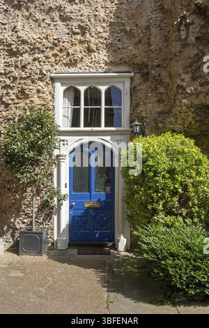 Detail, Eingangstür, Westfront der Abteikirche, St Edmund's Abbey, Bury St Edmunds, West Suffolk, England, Großbritannien Stockfoto