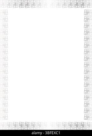 Weihnachtsgeschenk-Rahmen in Silber. Zeichentrickfilm Neujahrsfeiertage 2D Illustration. Rahmen mit leerem Platz für Ihren Text. Babydusche Stock Vektor