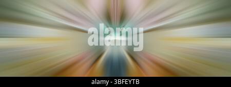 Gelbe dynamische Lichtlinien. Licht vom Mittelpunkt. Dynamik Stockfoto