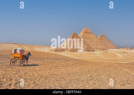 Die Pyramiden von Gizeh in Ägypten Stockfoto