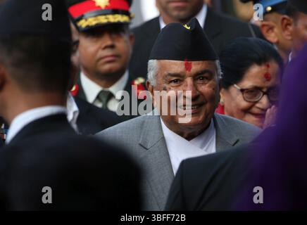 Lalitpur, Nepal. 1. Juni 2025: Nepals Präsident RAM Chandra Poudel besucht am 1. Juni 2025 das Bhoto Jatra, den letzten Tag des Rato Machhindranath Chariot Festivals in Jawalakhel in Lalitpur, Nepal. (Kreditbild: © Sunil Sharma/ZUMA Press Wire) NUR REDAKTIONELLE VERWENDUNG! Nicht für kommerzielle ZWECKE! Quelle: ZUMA Press, Inc./Alamy Live News Stockfoto