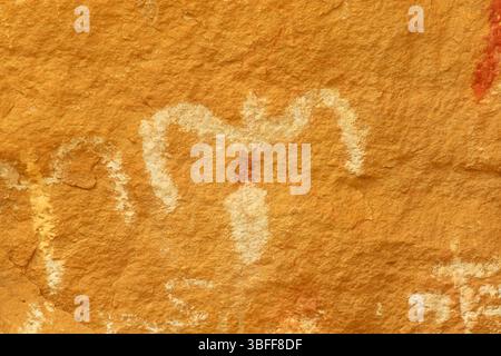 White Birds Piktogramme, Canyon Pintado National Historic District, White River Bureau of Land Management, Colorado Stockfoto