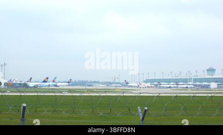 München, 11. Oktober 2015: Vorfeld- und Terminalansicht Stockfoto