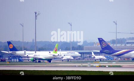 München, 11. Oktober 2015: Vorfeld- und Terminalansicht Stockfoto