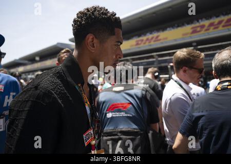 BELLINGHAM Jude, Porträt während der Formel 1 Aramco Gran Premio de Espana 2025, Grand Prix 2025 von Spanien, 9. Runde der FIA Formel-1-Weltmeisterschaft 2025 vom 30. Mai bis 1. Juni 2025 auf dem Circuit de Barcelona-Catalunya in Montmelo, Spanien Stockfoto