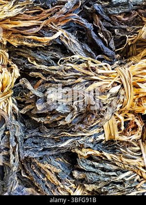 Getrocknete getrocknete Pokchoy, getrockneter Chinakohl Stockfoto