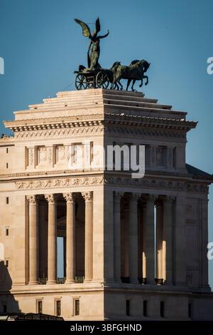 Der Vittoriano oder Altar des Vaterlandes befindet sich auf der Piazza Venezia in Rom. Denkmal und Gastgeber eines Museums und des Altars für den unbekannten Soldaten. Stockfoto