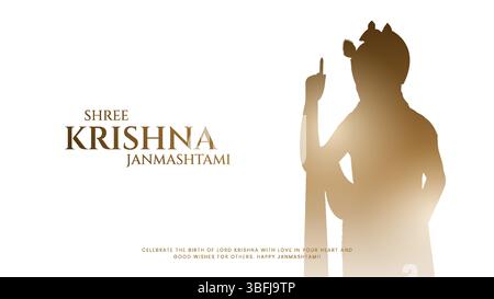 Glückliche Janmashtami mit farbenfrohen abstrakten Hintergrund Vektor-Illustration Design. Illustration für Krishna Janmashtami. Stock Vektor