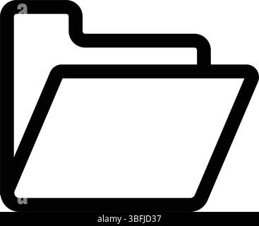 Einfaches Ordnersymbol-Illustrationsdesign Stock Vektor