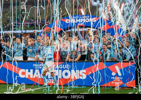 Melbourne, Australien. 31. Mai 2025. Das Melbourne City Team ist 2025 Isuzu A-Leagues Champion, nachdem es Melbourne Victory 1-0 im AAMI Park besiegt hat. Ergebnis: Melbourne City 1 - 0 Melbourne Victory Credit: SOPA Images Limited/Alamy Live News Stockfoto