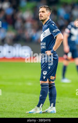 Melbourne, Australien. 31. Mai 2025. Bruno Fornaroli wurde während des Isuzu A-Leagues Men Grande Finales zwischen Melbourne City und Melbourne Victory im AAMI Park gesehen. Endergebnis: Melbourne City 1 - 0 Melbourne Victory (Foto: Olivier Rachon/SOPA Images/SIPA USA) Credit: SIPA USA/Alamy Live News Stockfoto