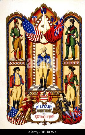 Militäruniform der US-Revolution Stockfoto