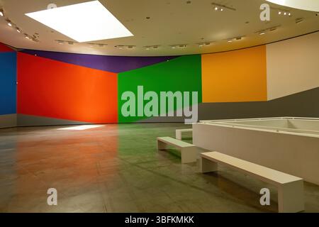 Ausstellungshalle im Guggenheim Museum Bilbao Spanien Stockfoto