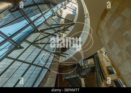 Blick auf das Guggenheim Museum in Bilbao, Spanien Stockfoto