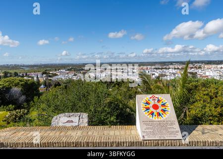 Blick auf die Stadt Chiclana von der Eremitage Santa Ana Stockfoto