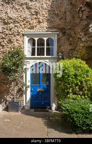 Detail, Eingangstür, Westfront der Abbey Church, Abbey of St Edmund, Bury St Edmunds, West Suffolk, England, Großbritannien Stockfoto