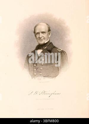 Konteradmiral Silas Horton Stringham. Portrait from Heroes and Martyrs: Notable men of the Time : Biographical Sketches of Militär and Marines Helden, Staatsmänner und Redner, ausgezeichnet in der amerikanischen Krise von 1861 bis 62, von F.Moore. Geschichte Des Amerikanischen Bürgerkriegs Stockfoto