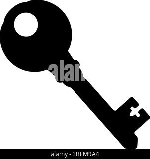 Symbol Für Klassische Schlüsselsilhouette – Symbol Für Zugriff Und Lösung Vektor Stock Vektor