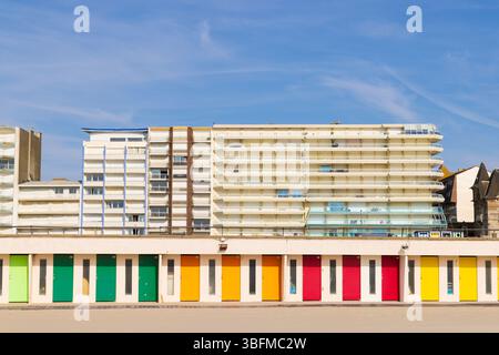 Ferienwohnung mit Blick auf den Strand in Le Touquet Paris Plage, Frankreich Stockfoto