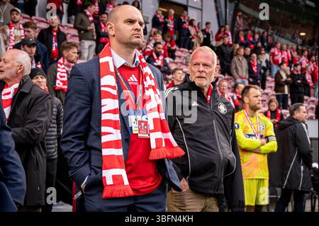 Herning, Dänemark. Mai 2025. Benjamin Boykott der Trivela Group im Oddset Cup Finale zwischen dem FC Kopenhagen und Silkeborg IF in der MCH Arena in Herning. Stockfoto