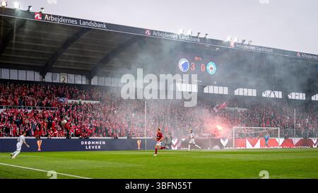 Herning, Dänemark. Mai 2025. Die MCH Arena wurde im Oddset Cup Finale zwischen dem FC Kopenhagen und Silkeborg in Herning gezeigt. Stockfoto