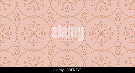 Linie elegantes, dünnes Gitter minimalistisches nahtloses Muster. Boho-Stil Retro-Vektor-Hintergrund. Stock Vektor