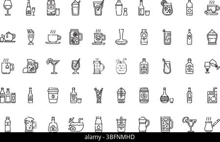 Getränke Symbole Symbole einfaches Vektorsymbol. Illustration Symbol Design Vorlage für Web Mobile UI Element. Stock Vektor