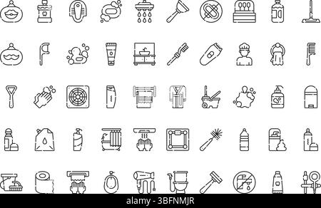 Badsymbole Symbole einfaches Vektorsymbol. Illustration Symbol Design Vorlage für Web Mobile UI Element. Stock Vektor