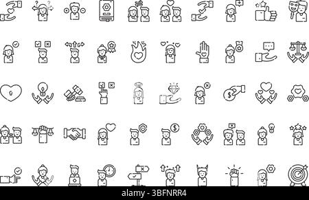 Ethik Symbole Symbole einfaches Vektorsymbol. Illustration Symbol Design Vorlage für Web Mobile UI Element. Stock Vektor