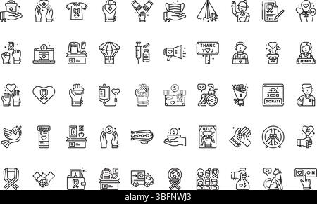 Symbole für wohltätige Zwecke Symbole einfaches Vektorsymbol. Illustration Symbol Design Vorlage für Web Mobile UI Element. Stock Vektor