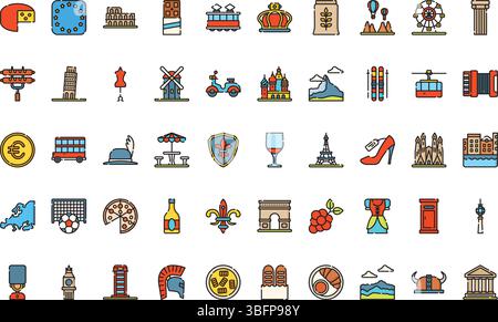 Europa Symbole Symbole einfaches Vektorsymbol. Illustration Symbol Design Vorlage für Web Mobile UI Element. Stock Vektor