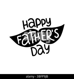 Handgezeichnetes Zitat zum Vatertag Stock Vektor