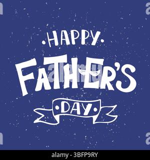 Handgezeichneter Schriftzug Happy Vathers Day Stock Vektor