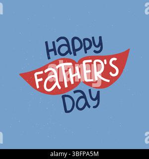 Handgezeichnetes Happy Vathers Day-Weihnachtszitat Stock Vektor