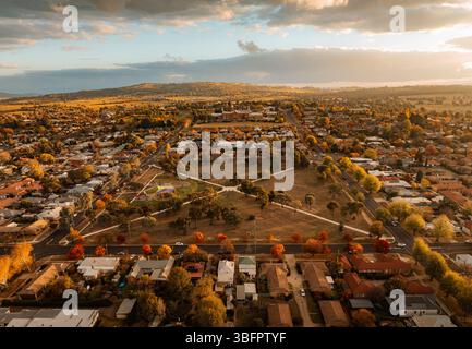 outback Town Australien im Herbst Stockfoto