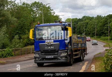 Milton Keynes, Bucks, Großbritannien - 28. Mai 2025: 2023 Mann TGS Lkw auf einer britischen Straße Stockfoto