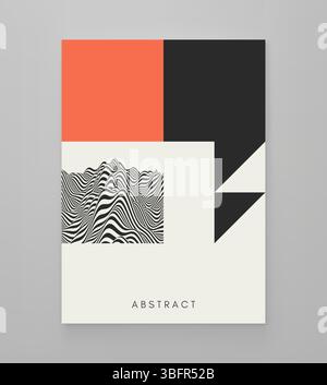 Konstruktionsvorlage für die Abdeckung. Abstraktes geometrisches Muster. Vektordarstellung für Broschüre, Flyer, Cover, Poster, Präsentation, Portfolio oder Banner. Stock Vektor