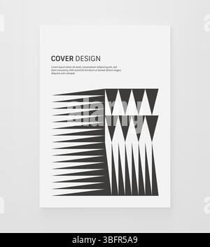 Abstraktes geometrisches Muster mit einfachen Formen. Vektordarstellung für Broschüre, Poster, Karte, Einladung, Poster, Textildruck, Präsentation, Flyer Stock Vektor