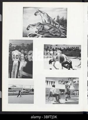 Das Jahrbuch der Edgewood High School 1978 dokumentiert die Ereignisse des Jahres, einschließlich Schülergruppen-Porträts, Schulhighlights und akademische Leistungen. Stockfoto