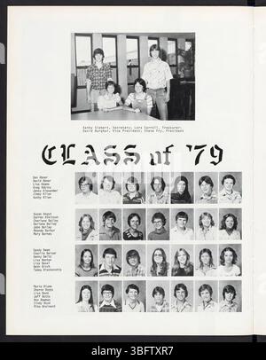 Seite 50 des Jahrbuchs der Edgewood High School 1978, in dem Studenten und Dozenten aus diesem Jahr vorgestellt werden. Stockfoto