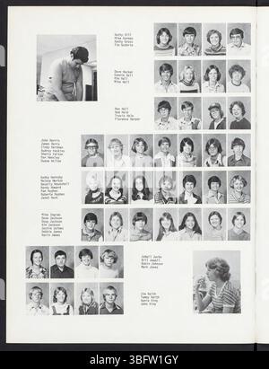 Seite 52 des Jahrbuchs der Edgewood High School 1978, in dem Gruppenaufnahmen von Studentenorganisationen und Clubs gezeigt werden. Stockfoto