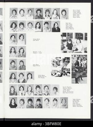 Seite 53 des Jahrbuchs der Edgewood High School 1978 mit Porträts von Senioren und besonderen Veranstaltungen. Stockfoto