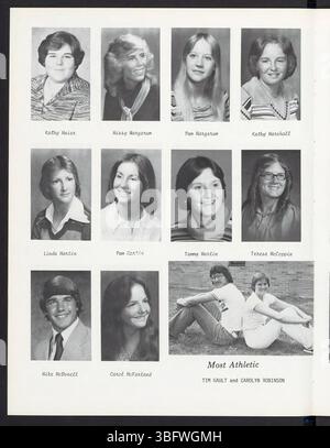 Seite 26 des Jahrbuchs der Edgewood High School 1978 mit Beiträgen zu Seniorenporträts, Schulveranstaltungen und bemerkenswerten Leistungen aus der Klasse von 1978. Stockfoto