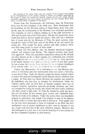 Seite 243 von „Geschichte der Landwirtschaft in Colorado“ enthält weitere Einzelheiten über die Landwirtschaft im Bundesstaat und verweist auf wichtige Entwicklungen und Veränderungen im Zeitverlauf. Außerdem werden die Beiträge der Fakultäten hervorgehoben und ein Fachindex für eine einfachere Navigation hinzugefügt. Stockfoto