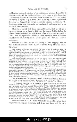Seite 53 von *History of Agriculture in Colorado* (1926) befasst sich weiter mit der landwirtschaftlichen Landschaft in Colorado, mit einem Schwerpunkt auf Innovationen und wirtschaftlichen Veränderungen in der Landwirtschaft, die an den Beitritt des Staates zur Union erinnern. Stockfoto
