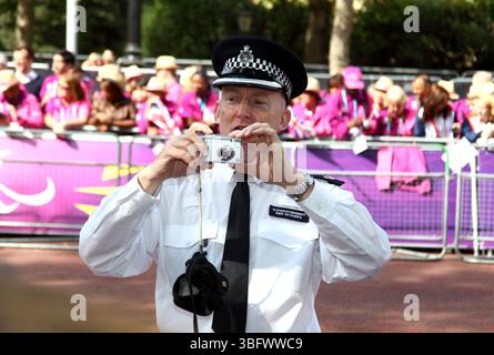 Atmosphäre bei der Olympic Celebration Parade 2012 in London - 10. September 2012 Stockfoto