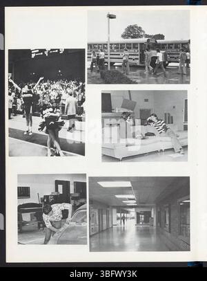 Seite 10 des Jahrbuchs der Edgewood High School 1978 mit dem Titel „The Image“ enthält Fotos von Schülern und Unterrichtslisten. Stockfoto