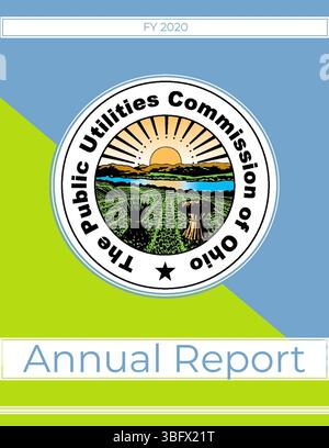Der Jahresbericht der Public Utilities Commission of Ohio fasst regulatorische Aktivitäten, finanzielle Leistung und Betriebsdaten für Versorgungsunternehmen zusammen und deckt die Geschäftsjahre 2009 bis 2014 mit einigen Volumenlücken ab. Stockfoto