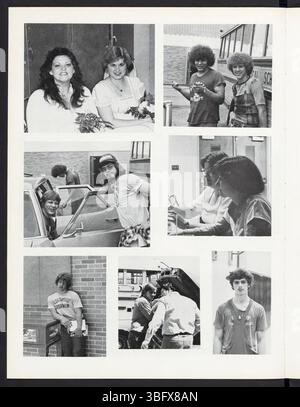 Das Jahrbuch der Edgewood High School 1978 enthält Höhepunkte aus dem Schuljahr der Klasse 1978, in denen die letzten Momente der High-School-Erfahrung der Klasse festgehalten werden. Stockfoto