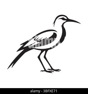 Elegante Vogel-Silhouette-Vektor-Illustration für Natur und Wildnis-Kunst Stock Vektor